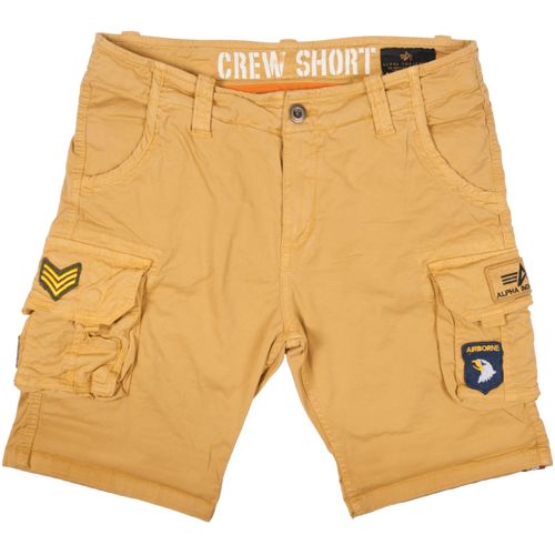 Alpha Industries Kalhoty krátké  Crew Short Patch béžové 28