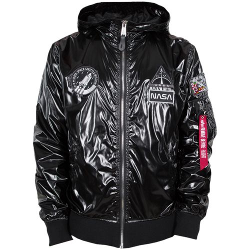 Alpha Industries Bunda  MA-1 LW Hooded NASA černá L