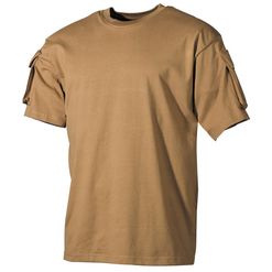 Tričko US T-Shirt s kapsami na rukávech 1/2 okrové M