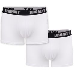 Brandit Boxerky Boxershorts Logo [sada 2 ks] bílé + bílé XL