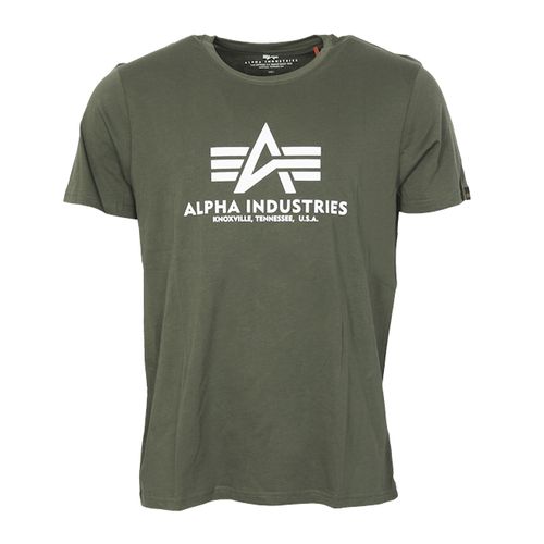 Alpha Industries Tričko  Basic T-Shirt olivová tmavá XL