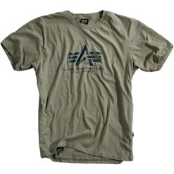 Alpha Industries Tričko  Basic T-Shirt olivové M