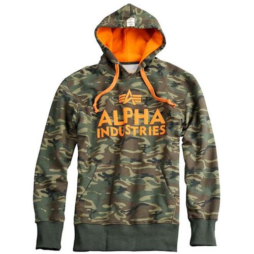 Alpha Industries Mikina  Foam Print Hoody woodland L