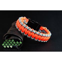 Náramek Paracord NEON oranžová S