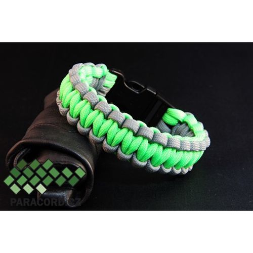 Náramek Paracord NEON zelená L