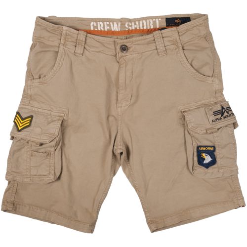 Alpha Industries Kalhoty krátké  Crew Short Patch pískové 31