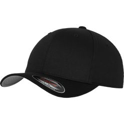 Brandit Čepice Baseball Cap Flexfit Wooly Combed černá | šedá S/M