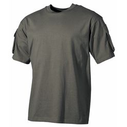 Tričko US T-Shirt s kapsami na rukávech 1/2 olivové S