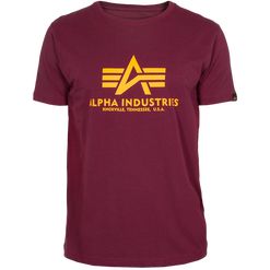 Alpha Industries Tričko  Basic T-Shirt bordové XS