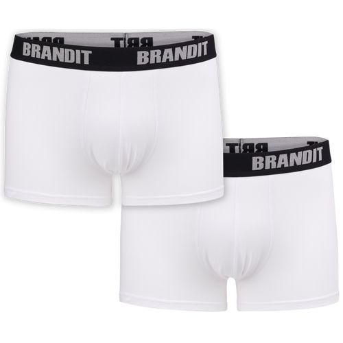 Brandit Boxerky Boxershorts Logo [sada 2 ks] bílé + bílé XXL