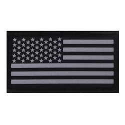 ROTHCO nášivka REFLEXNÍ vlajka USA velcro ČERNÁ