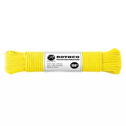 ROTHCO šňůra PARACORD polyester 550LB ø 4 mm / 30 m REFLEXNÍ ŽLUTÁ
