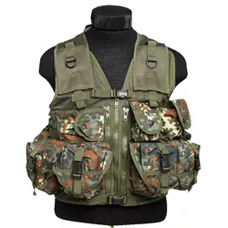 MIL-TEC vesta taktická 9 kapes FLECKTARN