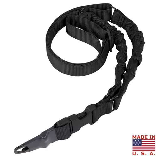 CONDOR OUTDOOR popruh zbraňový ADDER Double Bungee jednobodový ČERNÝ