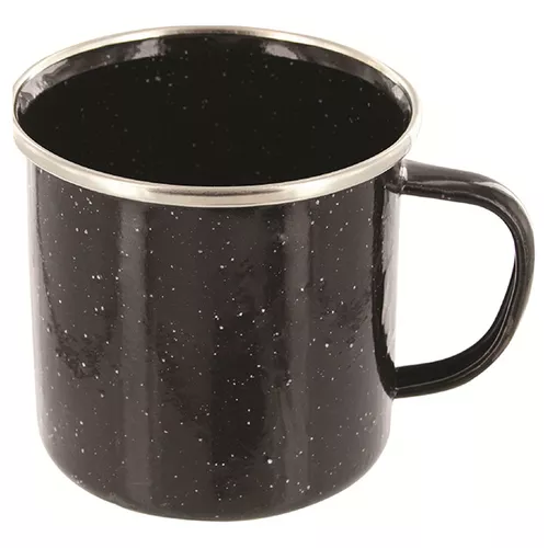 HIGHLANDER hrnek plechový smaltovaný 350 ml ČERNÝ