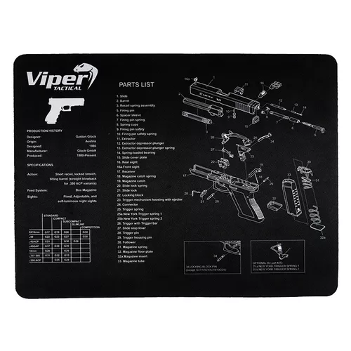 Viper podložka pracovní GLOCK pryžová ČERNÁ