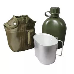 ROTHCO láhev polní, pítko, obal ZELENÁ