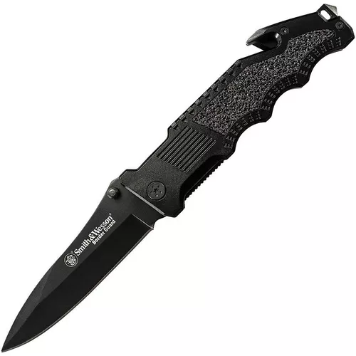 Smith & Wesson nůž S&W BORDER GUARD 2 hladké ostří ČERNÝ
