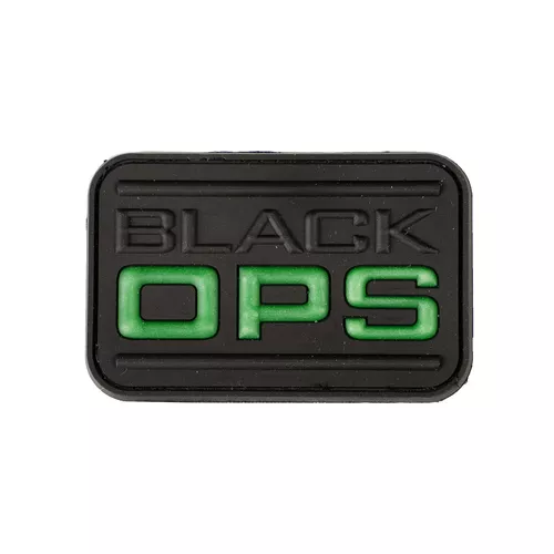 KOMBAT nášivka BLACK OPS plast VELCRO ČERNÁ