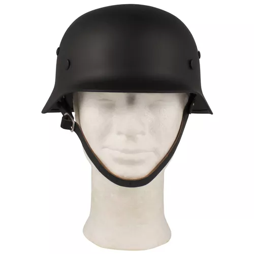 MFH helma ocelová WWII s koženým vnitřkem ČERNÁ