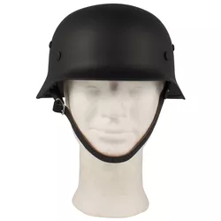 MFH helma ocelová WWII s koženým vnitřkem ČERNÁ