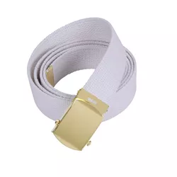 ROTHCO opasek se zlatou sponou 110 cm BÍLÝ