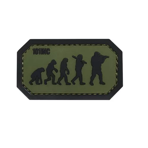 101INC nášivka AIRSOFT EVOLUTION velcro 3D PVC ZELENÁ