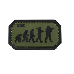 101INC nášivka AIRSOFT EVOLUTION velcro 3D PVC ZELENÁ
