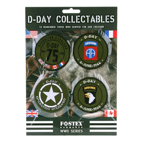 FOSTEX nášivky D-DAY sada 4 kusy