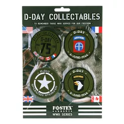 FOSTEX nášivky D-DAY sada 4 kusy