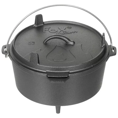 MFH hrnec DUTCH OVEN litinový 5,7 l ČERNÝ