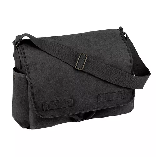 ROTHCO taška VINTAGE přes rameno 38 x 28 x 15 cm TMAVĚ ŠEDÁ