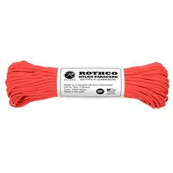 ROTHCO šňůra PARACORD nylon 550LB ø 4 mm / 30 m ČERVENÁ