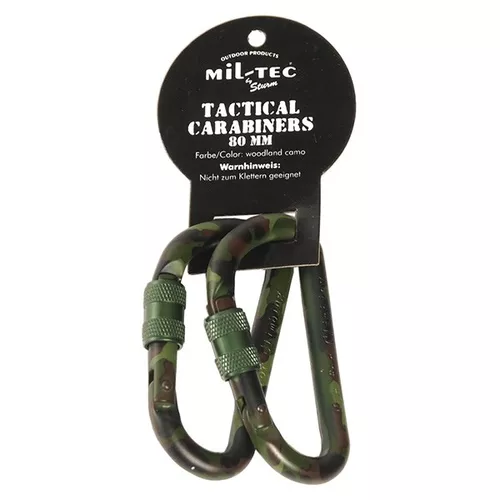 MIL-TEC karabina TAKTICKÁ šroubovací 80 mm WOODLAND pár