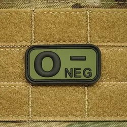 JACKETS TO GO nášivka KREV 0 NEG plast ZELENÁ