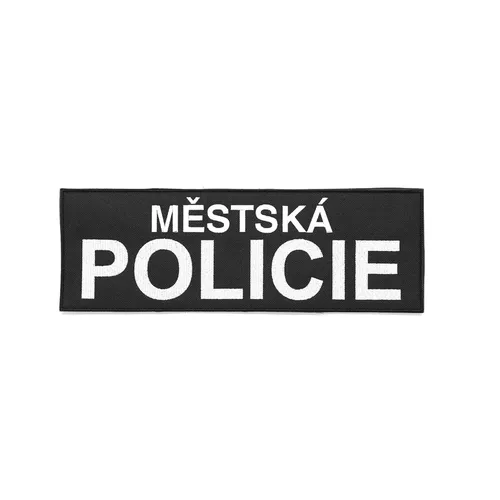 NAVYS nášivka MĚSTSKÁ POLICIE velká velcro ČERNÁ