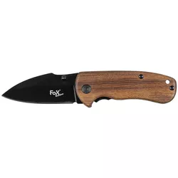 FOX Outdoor nůž zavírací COMPACT dřevěná střenka 6/15cm černěné hladké ostří