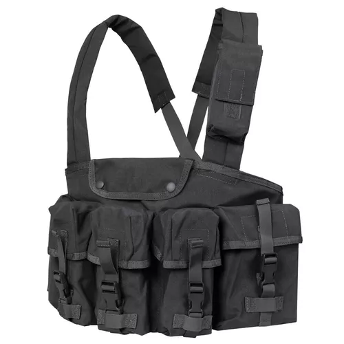CONDOR OUTDOOR vesta taktická CHEST RIG 7 kapes ČERNÁ