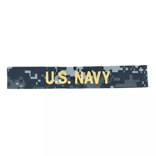 MILITARY RANGE nášivka "U.S.NAVY" zlatá niť DIGITAL NAVY