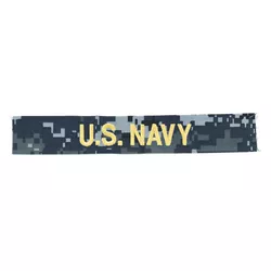 MILITARY RANGE nášivka "U.S.NAVY" zlatá niť DIGITAL NAVY