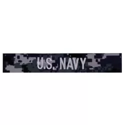 MILITARY RANGE nášivka "U.S.NAVY" stříbrná niť DIGITAL NAVY