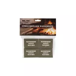 MIL-TEC zápalky WATERPROOF voděodolné sada 4 krabičky