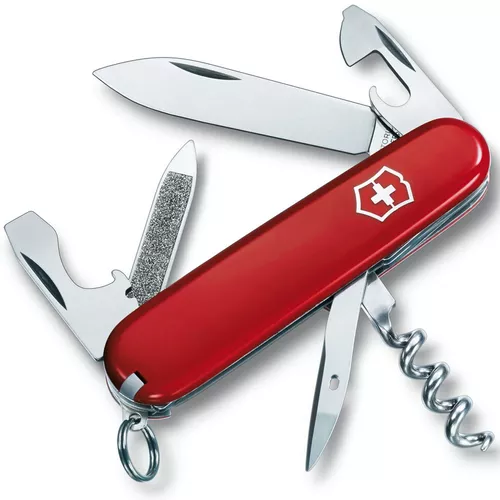 VICTORINOX nůž kapesní SPORTSMAN 84mm ČERVENÝ s kroužkem