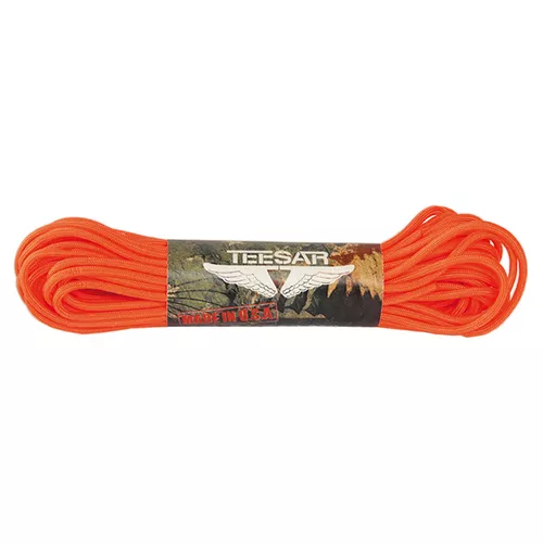 TEESAR šňůra US padáková ø 3 mm / 16 m / 50 feet ORANŽOVÁ