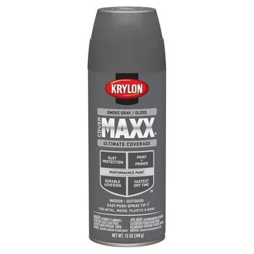 Barva KRYLON COVERMAXX® krycí maskovací ve spreji ŠEDÁ LESKLÁ