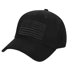 ROTHCO čepice baseball US velcro vlajka ČERNÁ