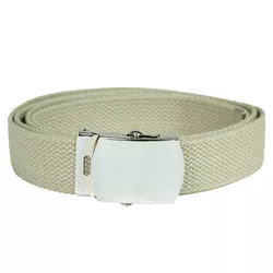 MIL-TEC opasek US kalhotový se stříbrnou sponou KHAKI dl.130cm