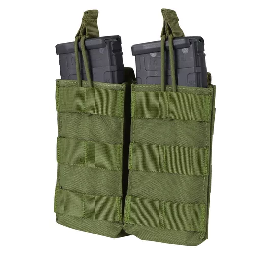 CONDOR OUTDOOR sumka MOLLE dvojitá na zásobníky 2xM4 otevřená ZELENÁ