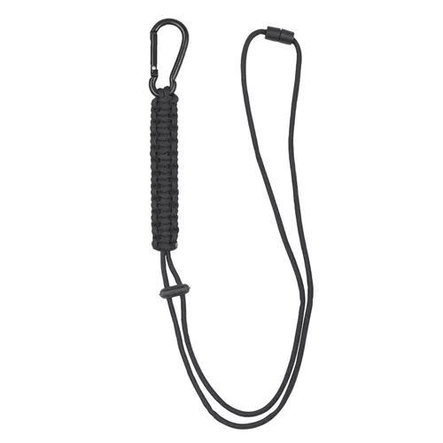 MIL-TEC provázek PARACORD s karabinou ČERNÝ
