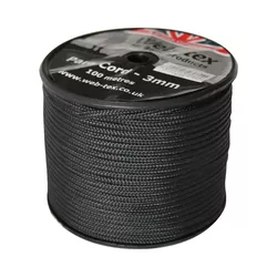 Web-tex šňůra PARA ø 3 mm / 100 m ČERNÁ